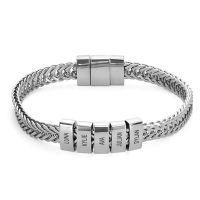 Bracelet Homme Personnalisé Perle Argent