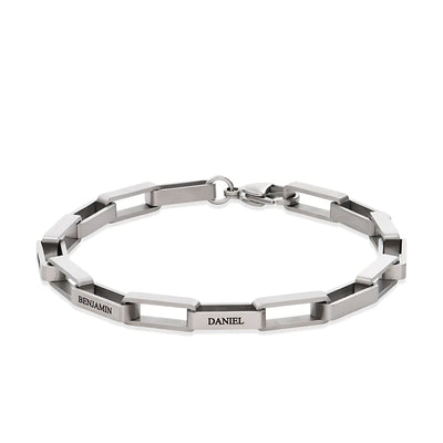 Bracelet Le Discret, maillons carrés