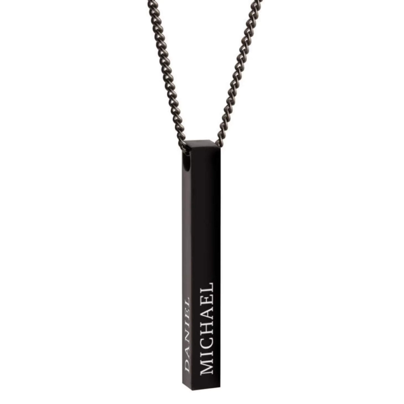 Collier Barre Noir Homme