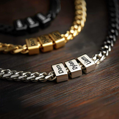 Collier Homme Gravé  Lien de Vie