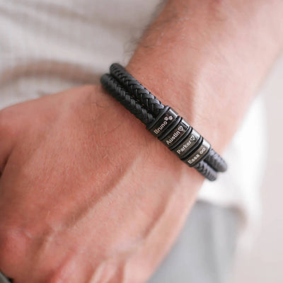 Bracelet Le Pilier, cuir Homme