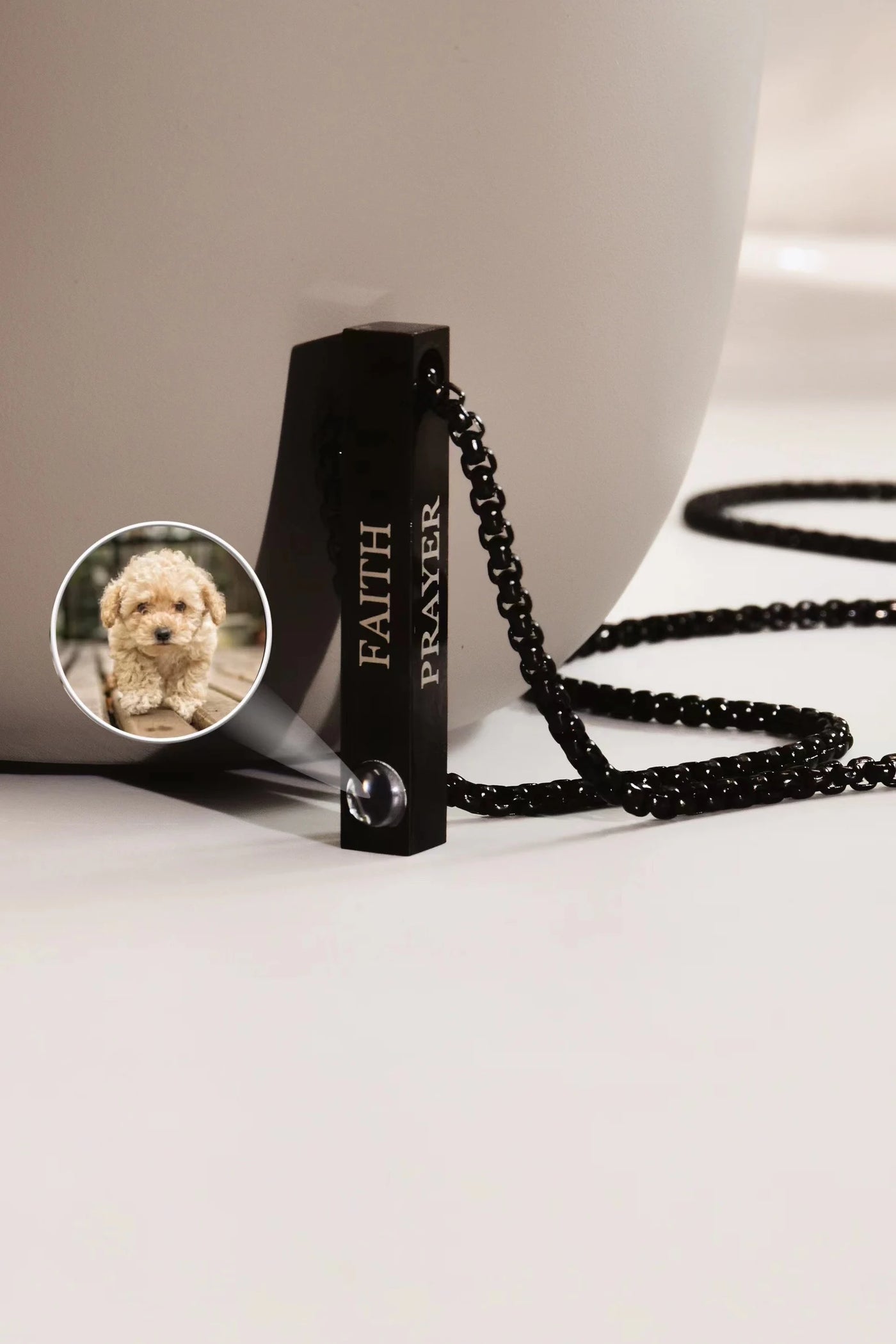 Personalized Vertical 3D Bar Necklace ©