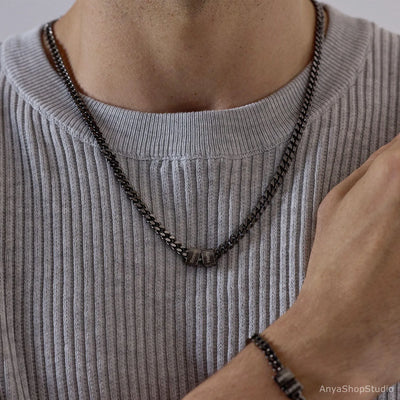 Collier Homme Gravé  Lien de Vie