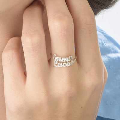 Customizable Ring With Two First Names