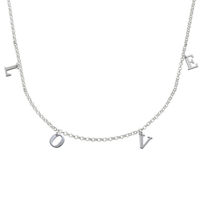 Letters Necklace - 925 Sterling Silver